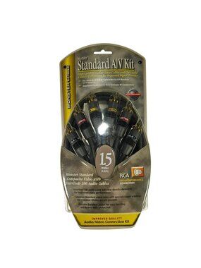 Monster Cable Standard A/V Kit 1.5m 5ft High-Performance Composite RCA 24K Gold